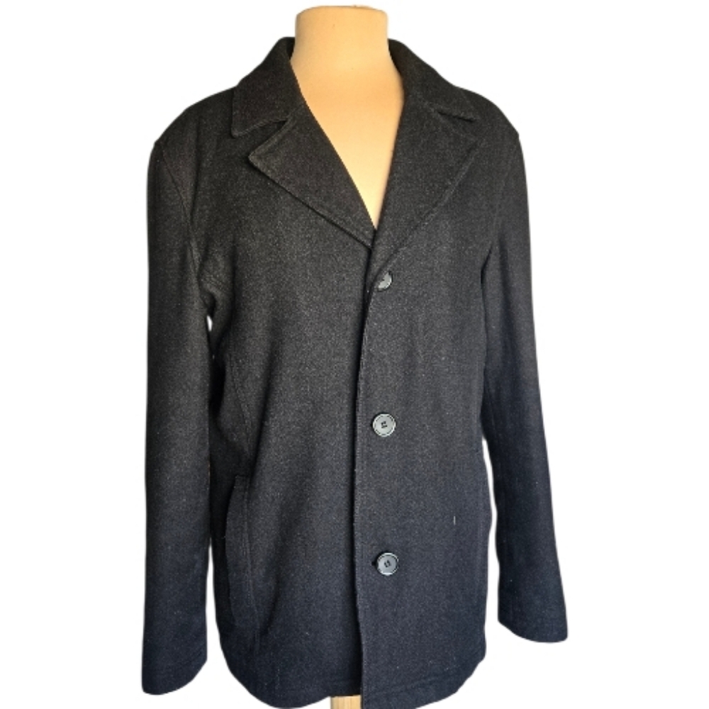 Guess Elegant Black Men's Pea Coat